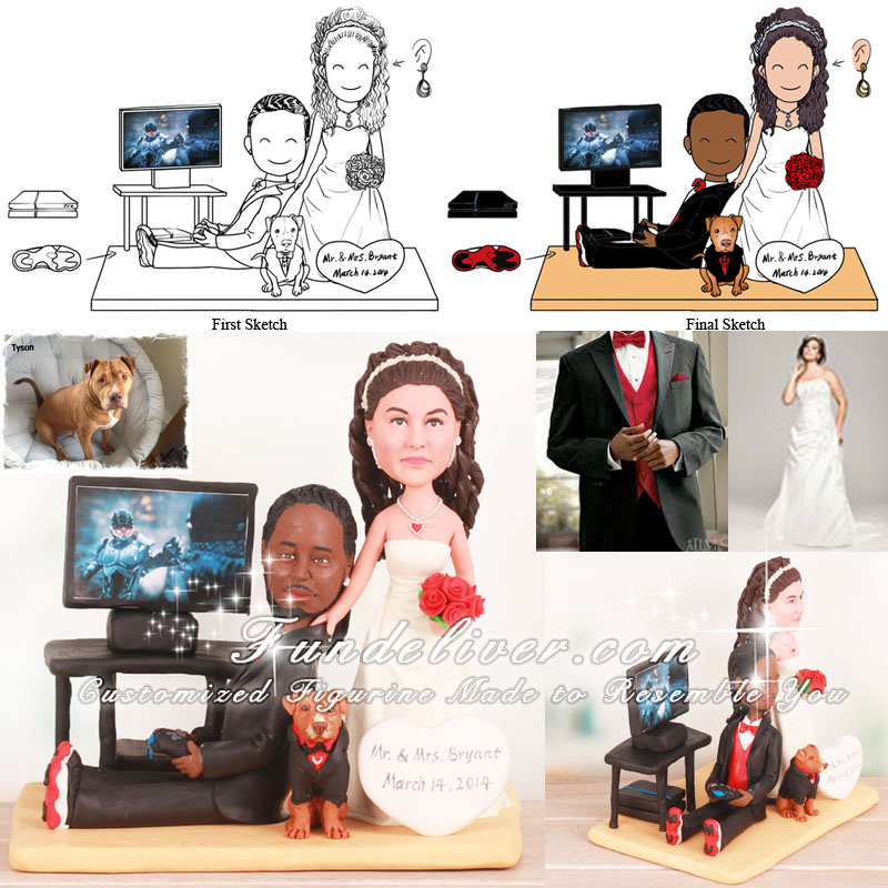 PlayStation 4 Wedding Cake Toppers